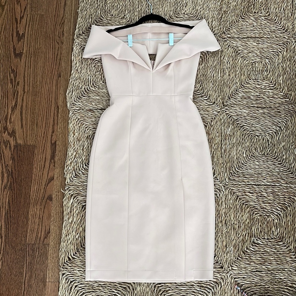 BCBG off shoulder midi dress